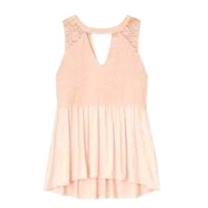 Lace Inset Babydoll Top